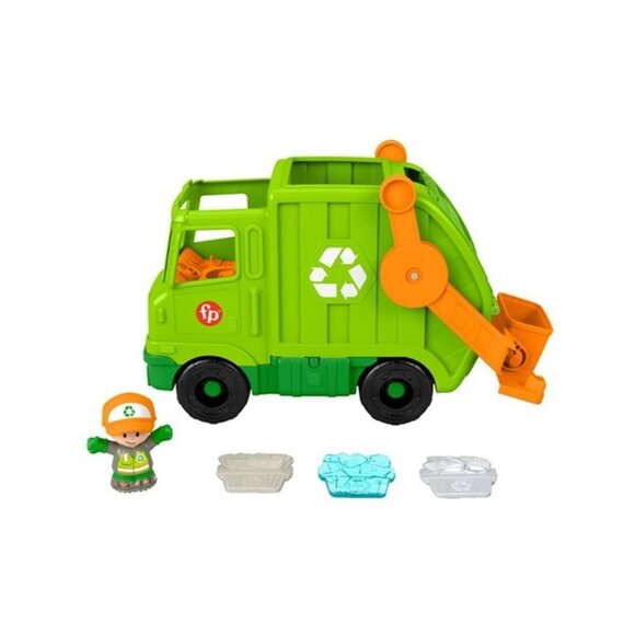 Fisher Price Little People Recycling Truck Musical Toddler Garbage Toy Set #2 - Picture 1 of 5